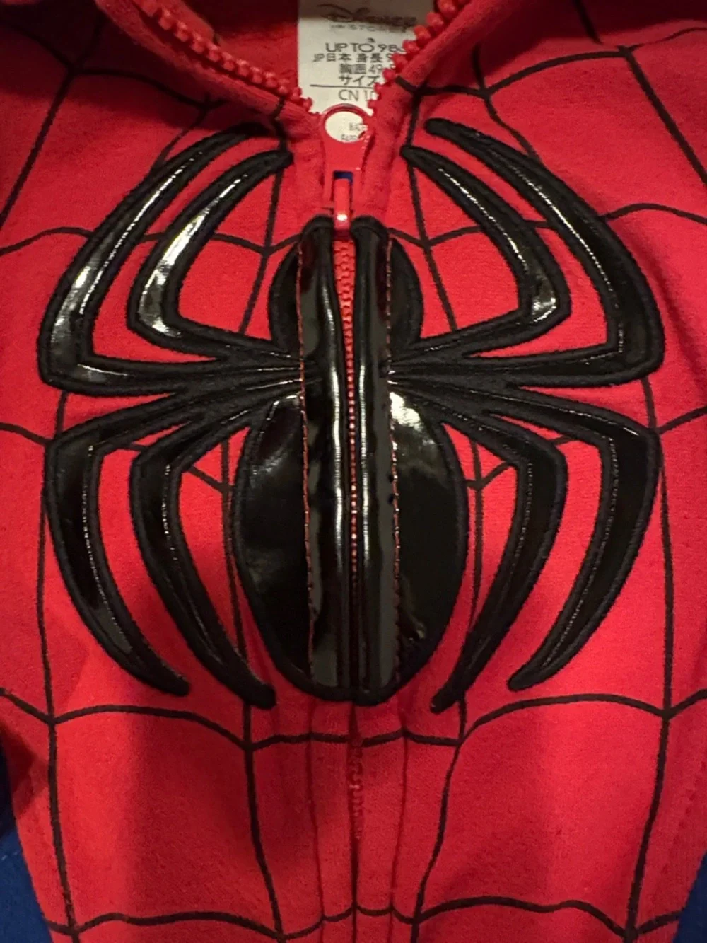 Spider-Man Red & Blue Kids Hoodie Costume Jacket Disney Marvel 3T - Picture 3 of 8